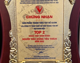Tranh thêu tay Tân Mỹ Design đạt TOP 2 Hàng Việt Nam Được Người Tiêu Dùng Yêu Thích 2022